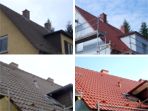 Dachfläche vor und nach der Beschichtung
