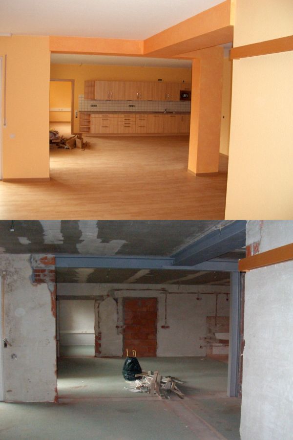 Wohnung vor und nach der Renovierung