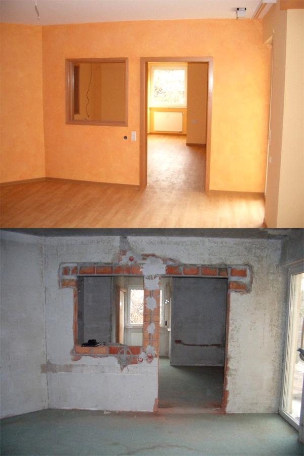 Wohnung vor und nach der Renovierung